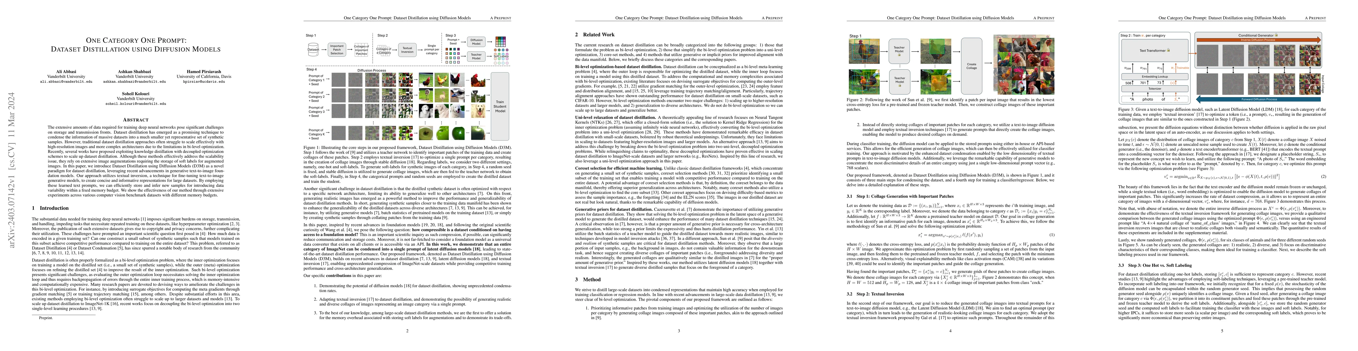 Thumbnail for One Category One Prompt: Dataset Distillation using Diffusion Models