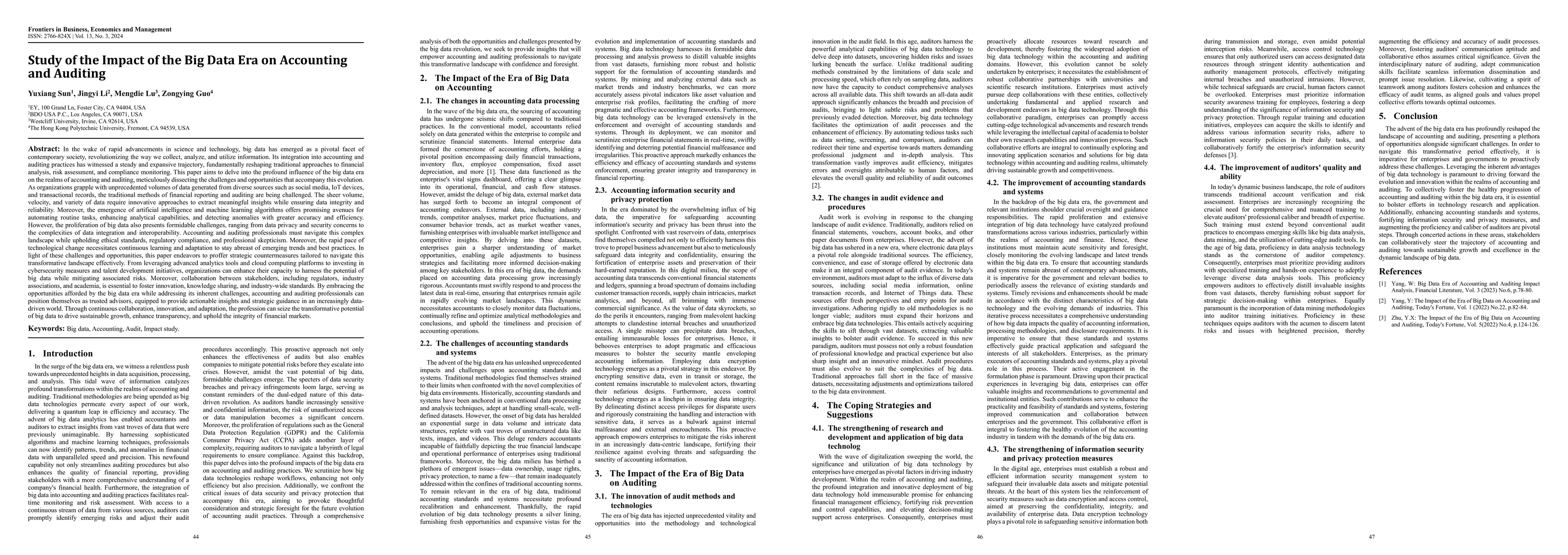 Thumbnail for Study of the Impact of the Big Data Era on Accounting and Auditing