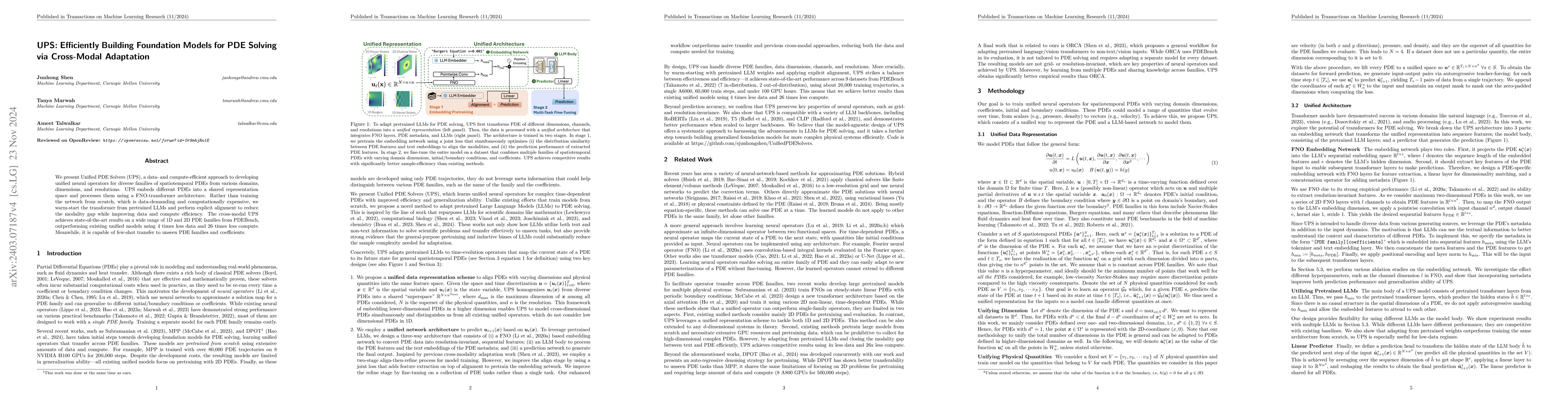 Thumbnail for UPS: Efficiently Building Foundation Models for PDE Solving via
  Cross-Modal Adaptation
