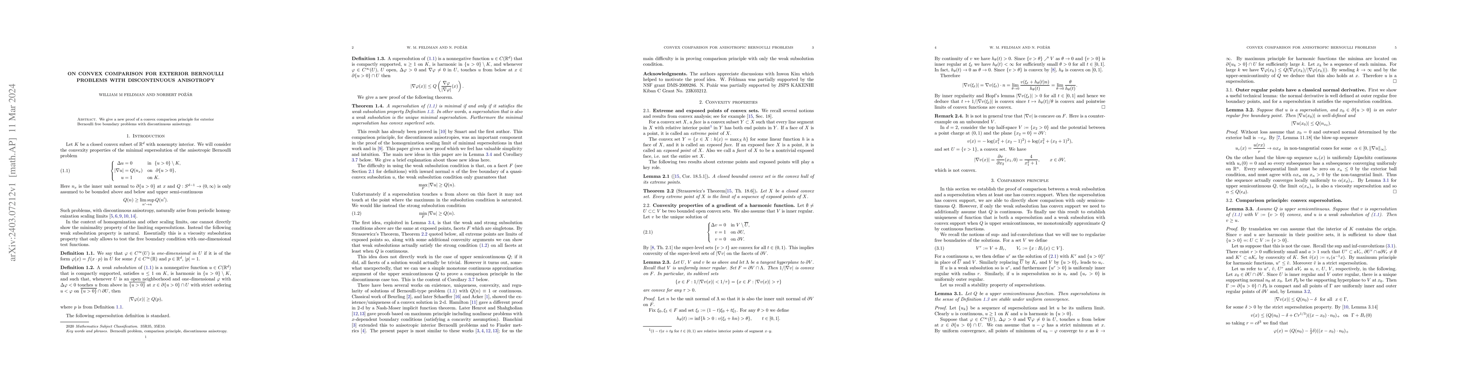 Thumbnail for On convex comparison for exterior Bernoulli problems with discontinuous
  anisotropy