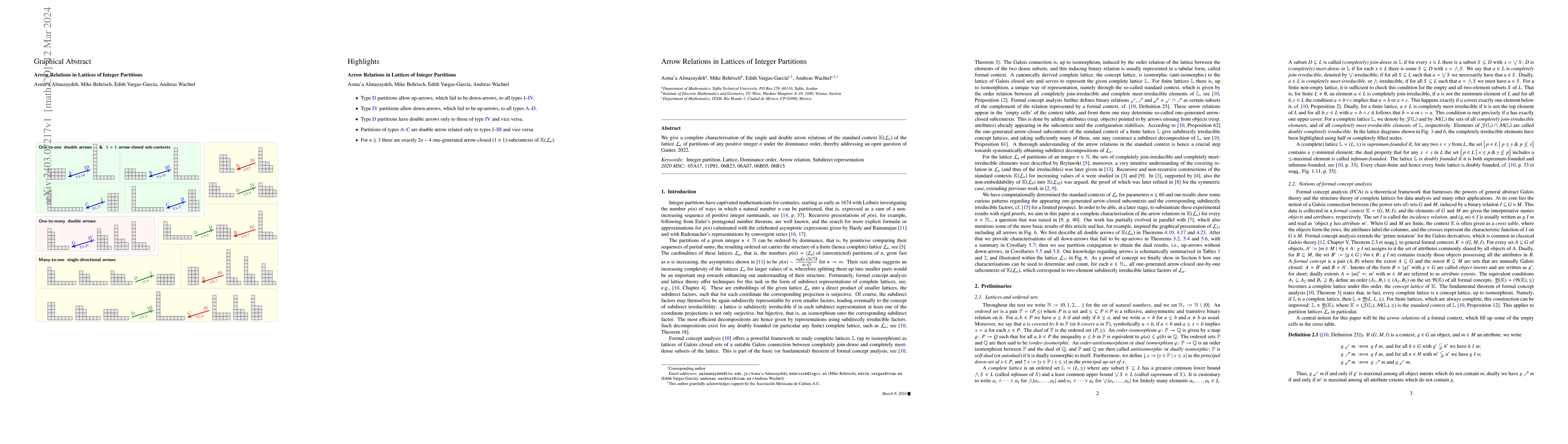 Thumbnail for Arrow Relations in Lattices of Integer Partitions