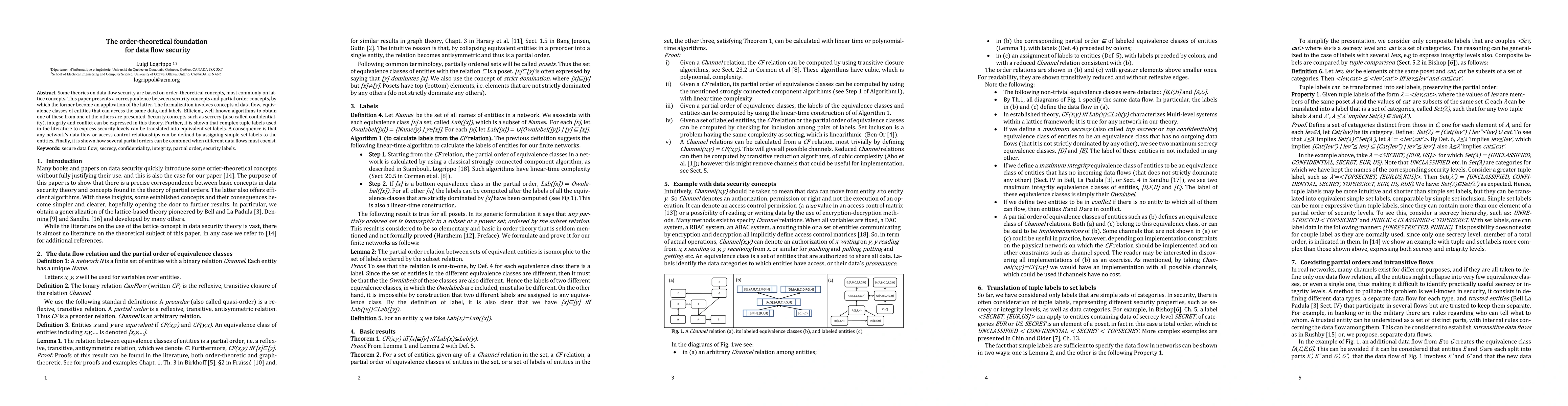 Thumbnail for The order-theoretical foundation for data flow security