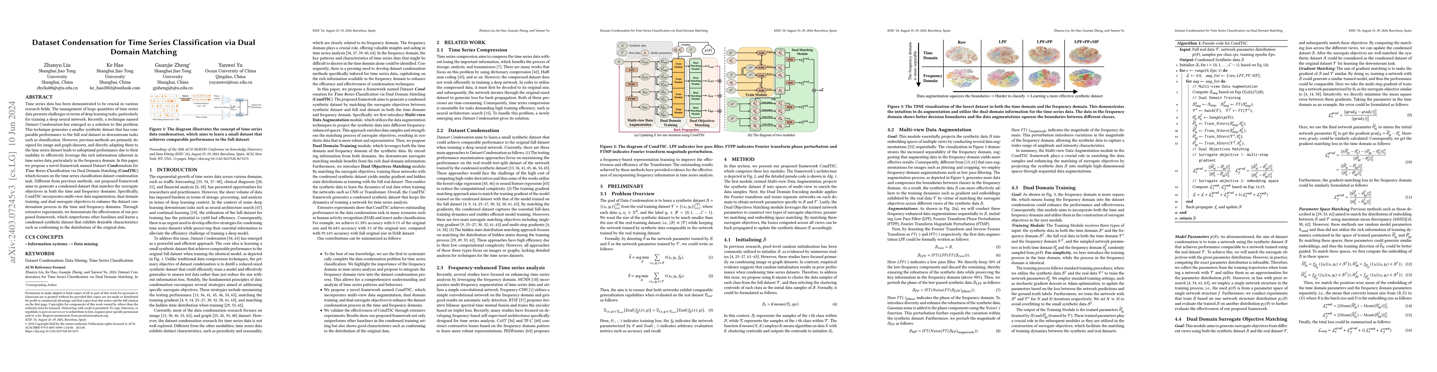 Thumbnail for Dataset Condensation for Time Series Classification via Dual Domain
  Matching