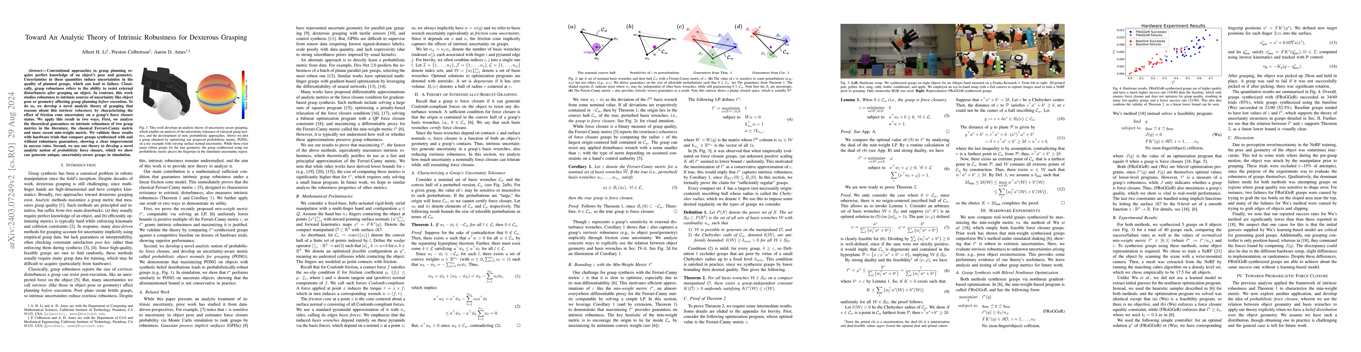 Thumbnail for Toward An Analytic Theory of Intrinsic Robustness for Dexterous Grasping