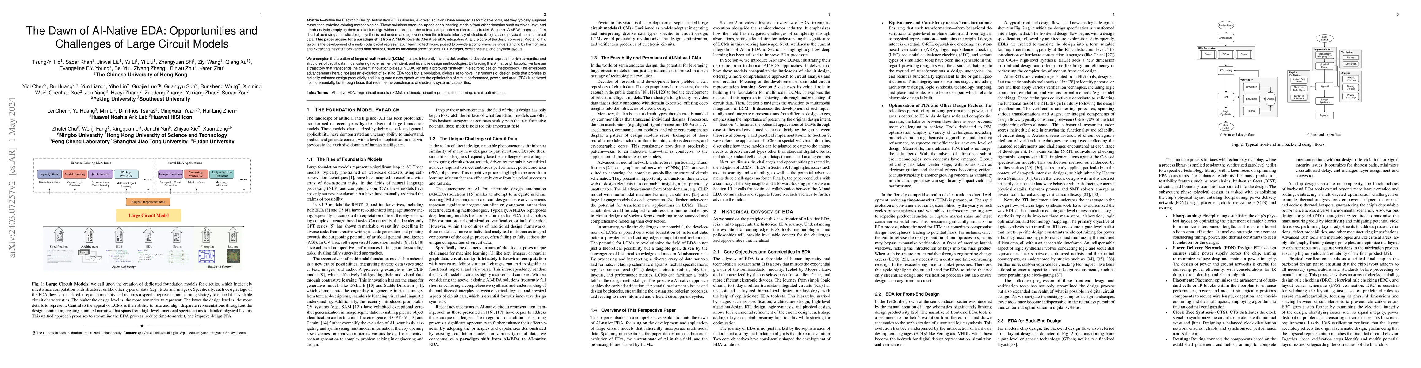 Thumbnail for The Dawn of AI-Native EDA: Opportunities and Challenges of Large Circuit
  Models