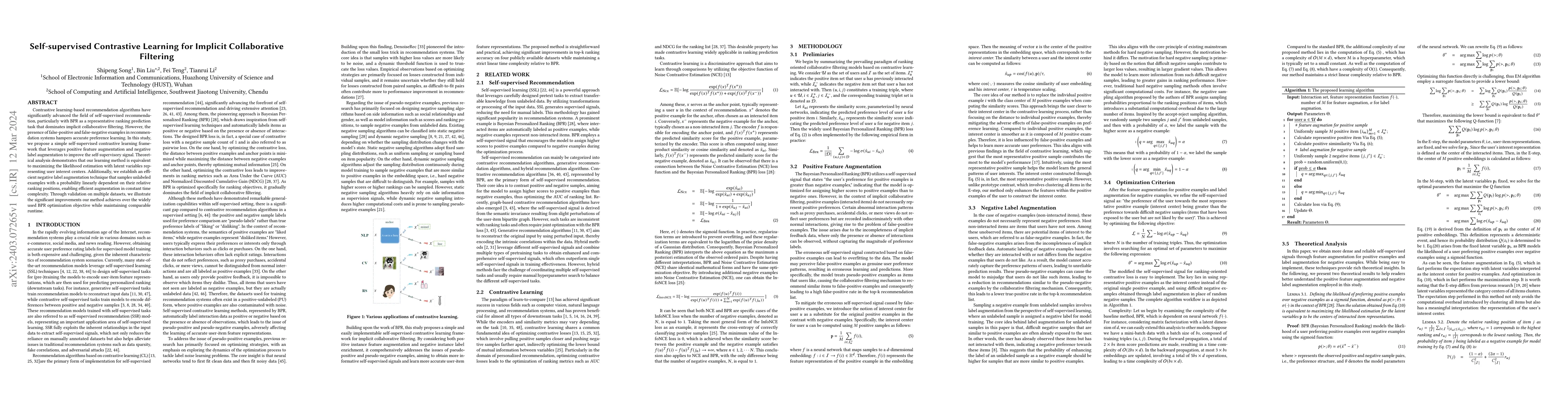 Thumbnail for Self-supervised Contrastive Learning for Implicit Collaborative
  Filtering