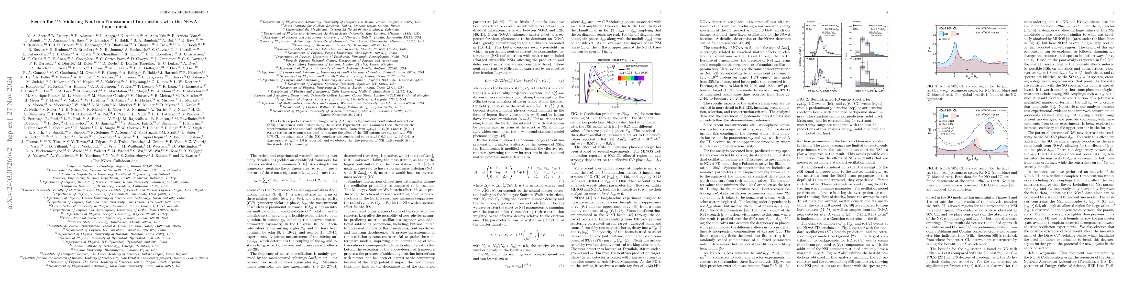 Thumbnail for Search for CP-violating Neutrino Non-Standard Interactions with the NOvA
  Experiment
