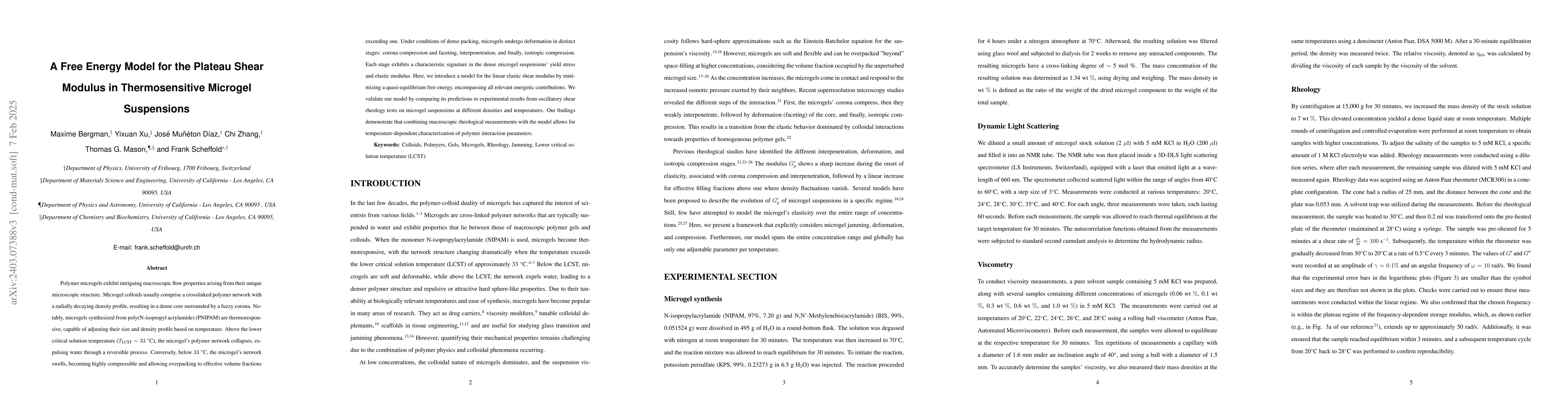 Thumbnail for Understanding the shear modulus of dense microgel suspensions