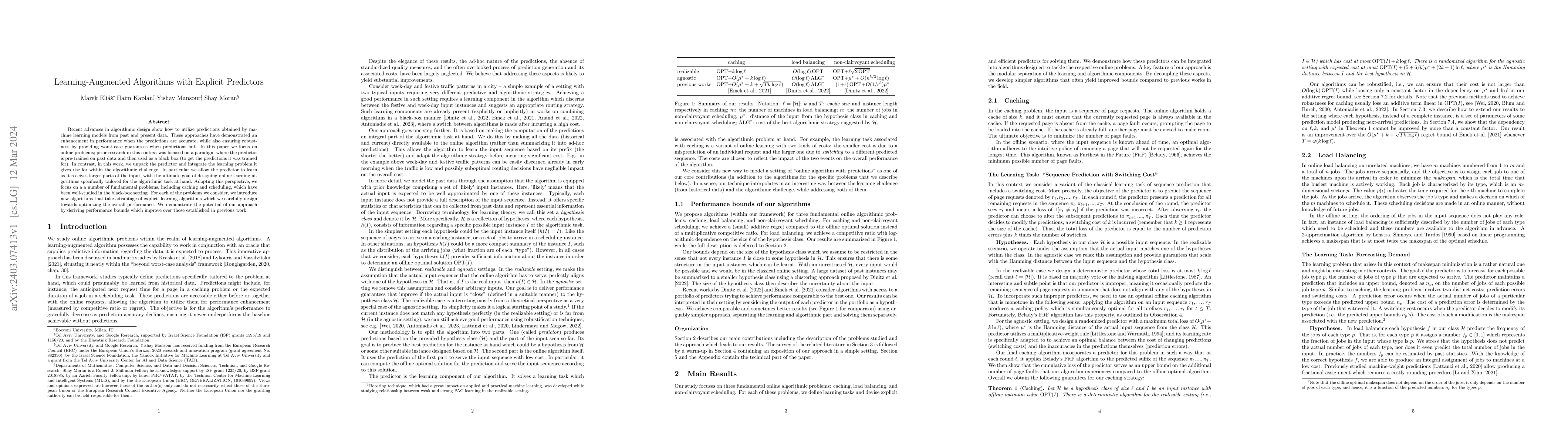 Thumbnail for Learning-Augmented Algorithms with Explicit Predictors