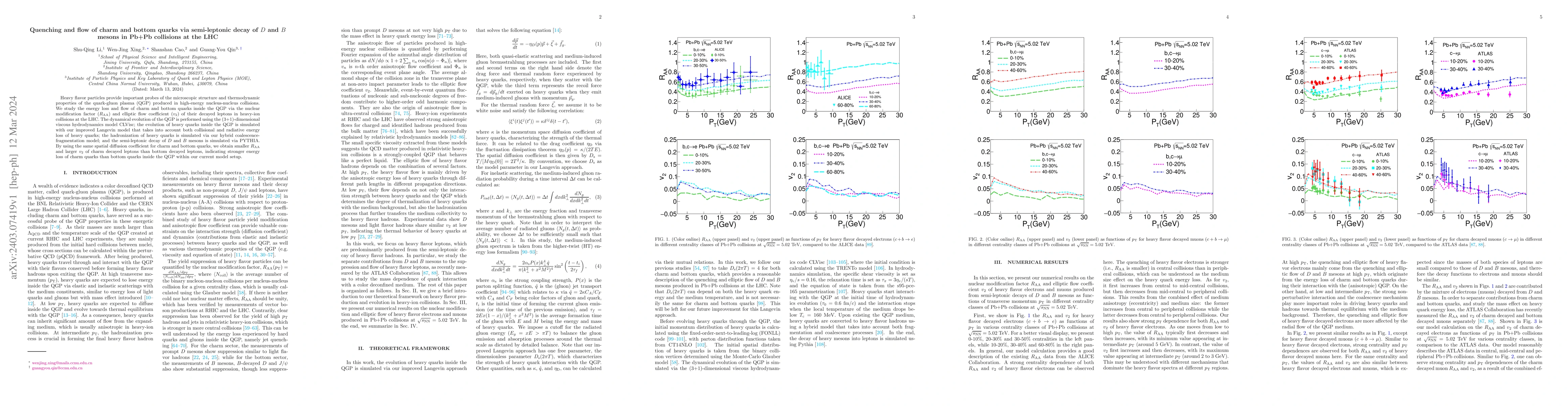Thumbnail for Quenching and flow of charm and bottom quarks via semi-leptonic decay of
  $D$ and $B$ mesons in Pb+Pb collisions at the LHC
