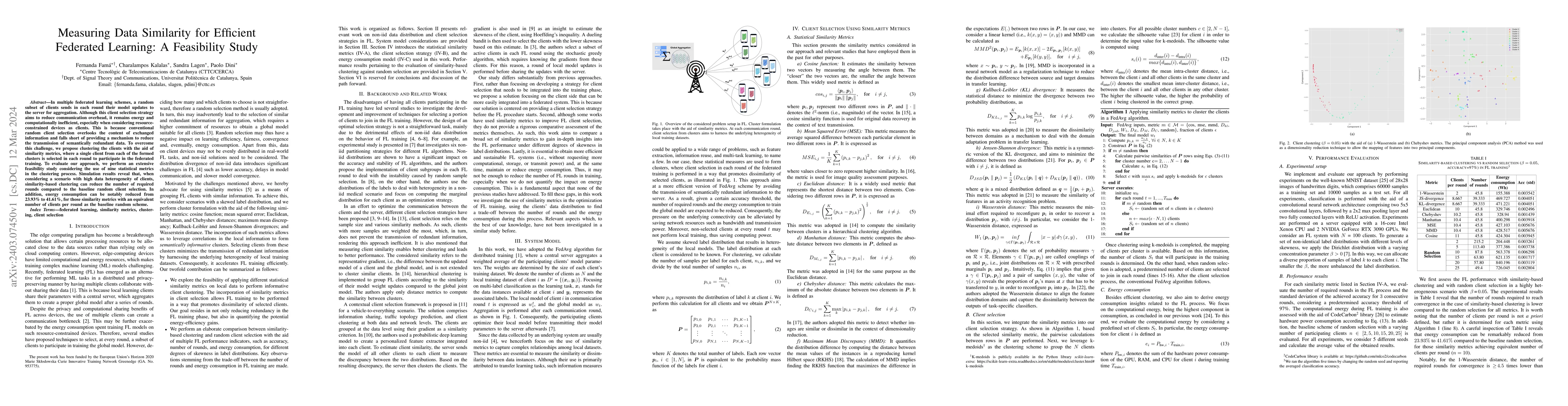 Thumbnail for Measuring Data Similarity for Efficient Federated Learning: A
  Feasibility Study