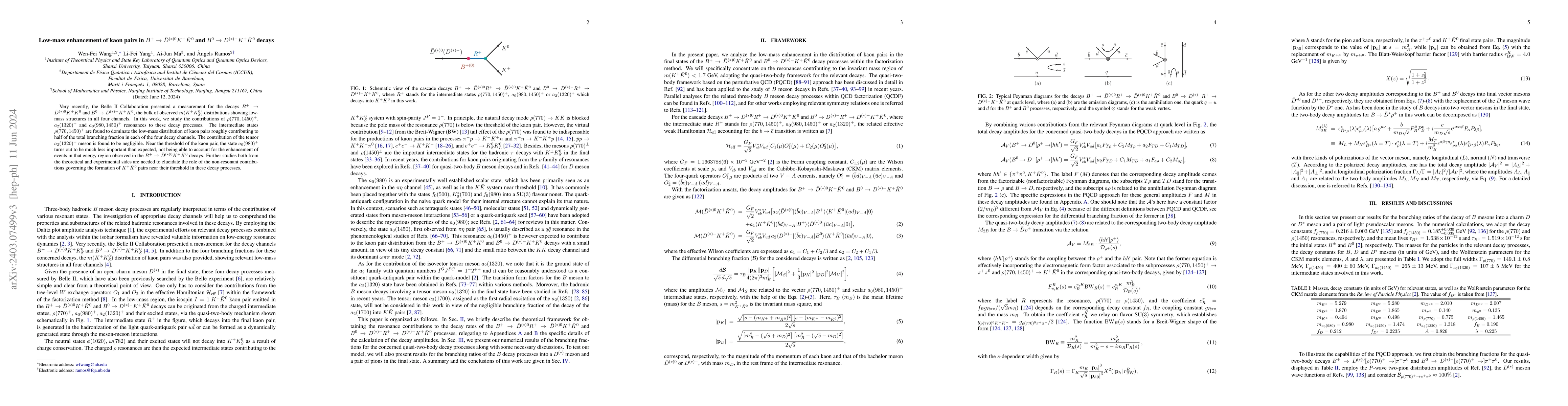 Thumbnail for Low-mass enhancement of kaon pairs in $B^+\to\bar{D}^{(*)0}K^+\bar{K}^0$
  and $B^0\to D^{(*)-}K^+\bar{K}^0$ decays