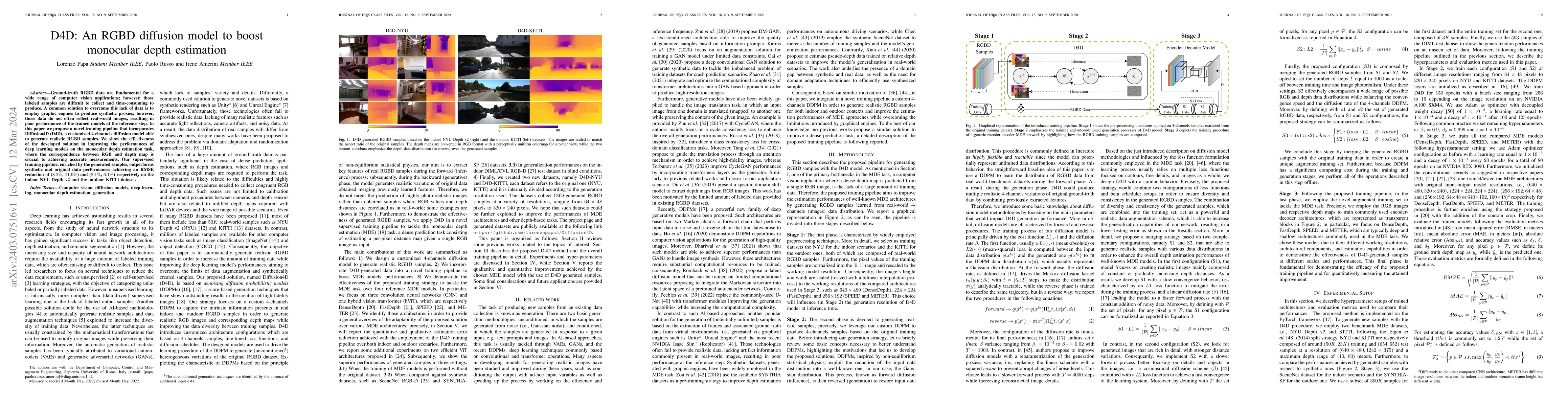 Thumbnail for D4D: An RGBD diffusion model to boost monocular depth estimation
