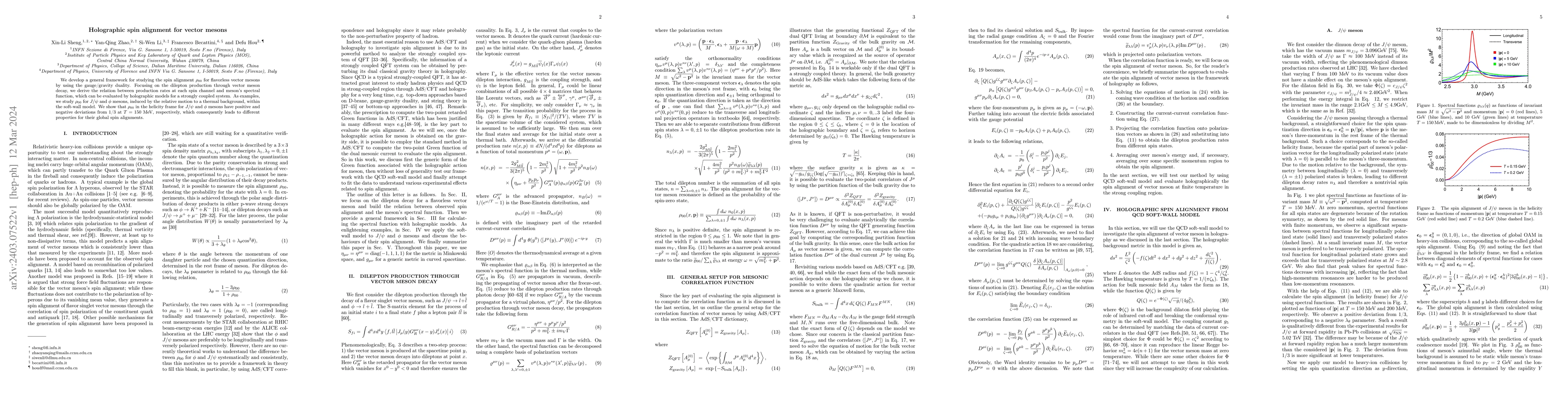 Thumbnail for Holographic spin alignment for vector mesons