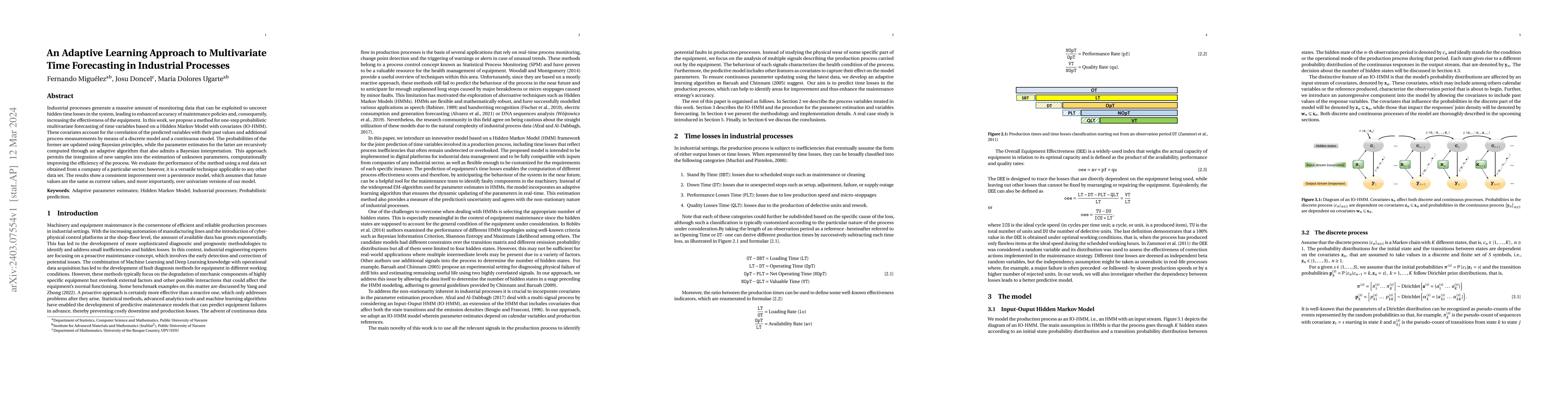 Thumbnail for An Adaptive Learning Approach to Multivariate Time Forecasting in
  Industrial Processes