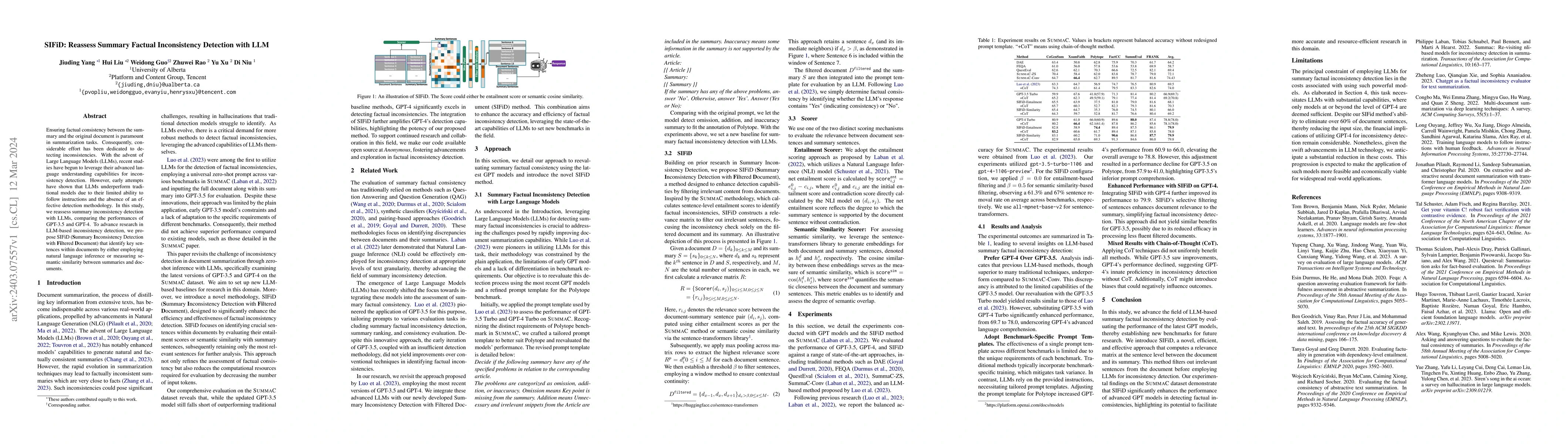 Thumbnail for SIFiD: Reassess Summary Factual Inconsistency Detection with LLM