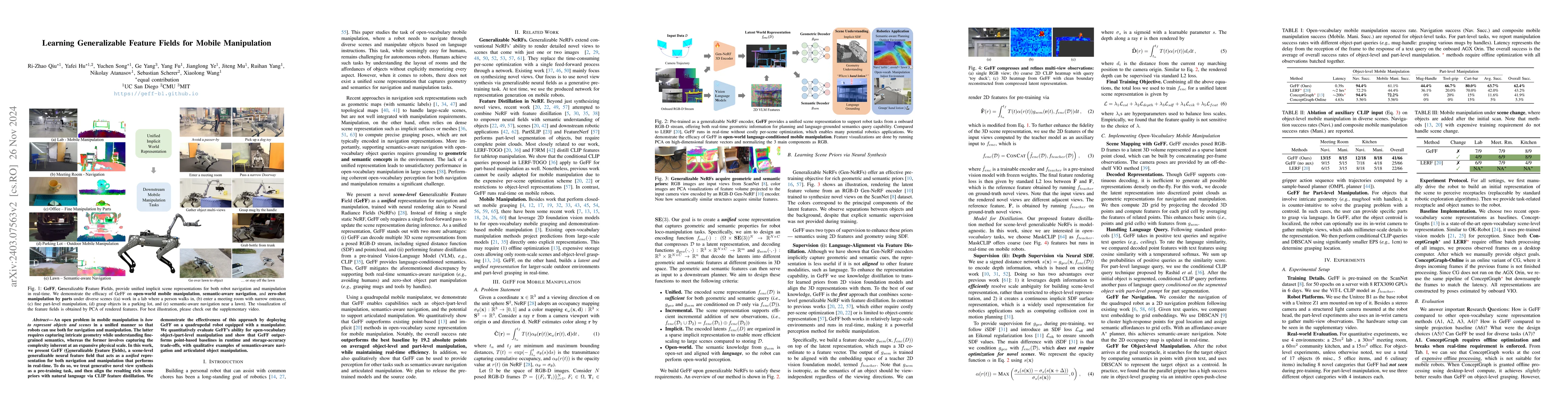 Thumbnail for Learning Generalizable Feature Fields for Mobile Manipulation