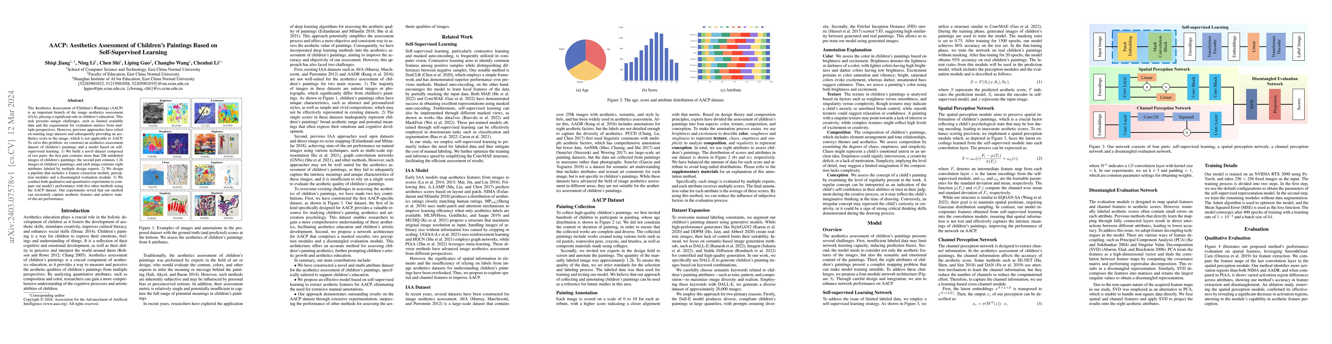 Thumbnail for AACP: Aesthetics assessment of children's paintings based on
  self-supervised learning