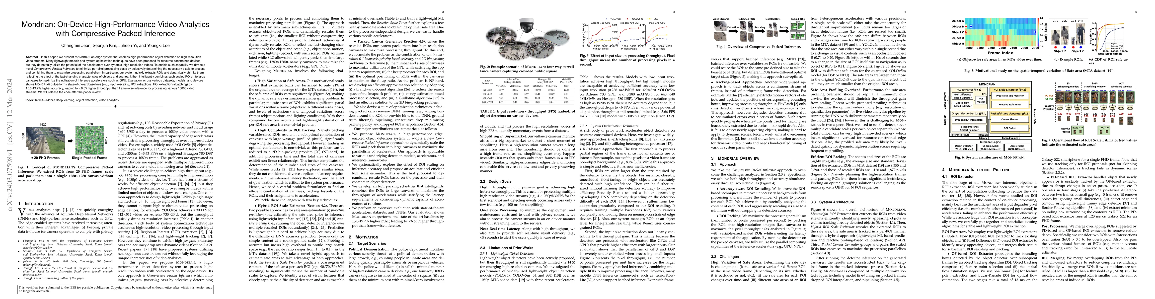 Thumbnail for Mondrian: On-Device High-Performance Video Analytics with Compressive
  Packed Inference