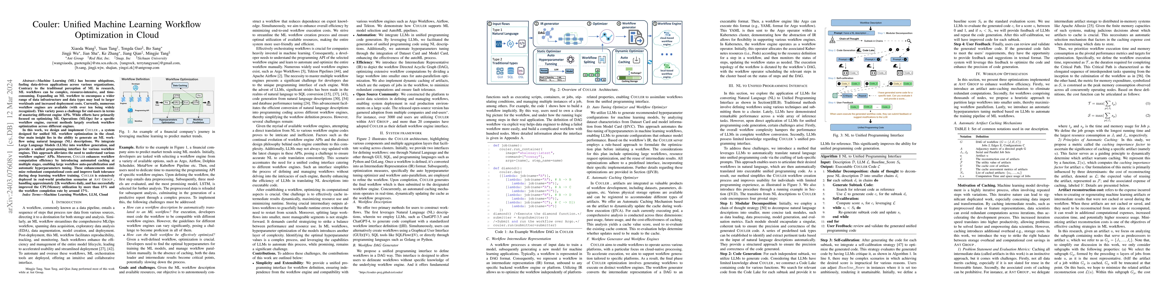 Thumbnail for Couler: Unified Machine Learning Workflow Optimization in Cloud