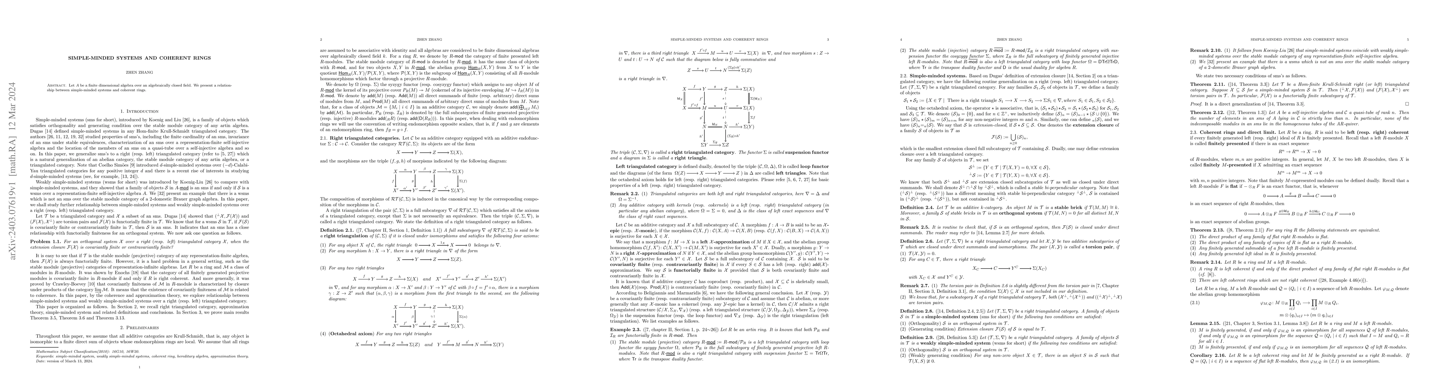 Thumbnail for Simple-minded systems and coherent rings