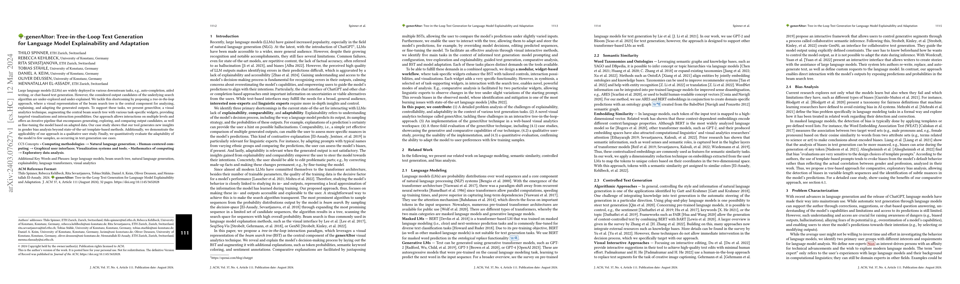 Thumbnail for generAItor: Tree-in-the-Loop Text Generation for Language Model
  Explainability and Adaptation