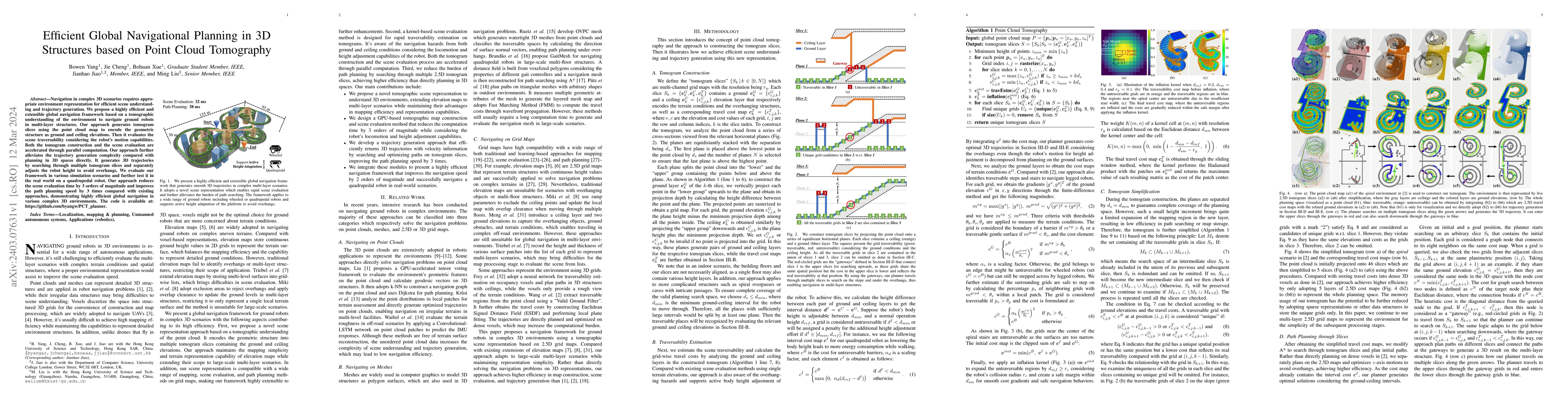 Thumbnail for Efficient Global Navigational Planning in 3D Structures based on Point
  Cloud Tomography