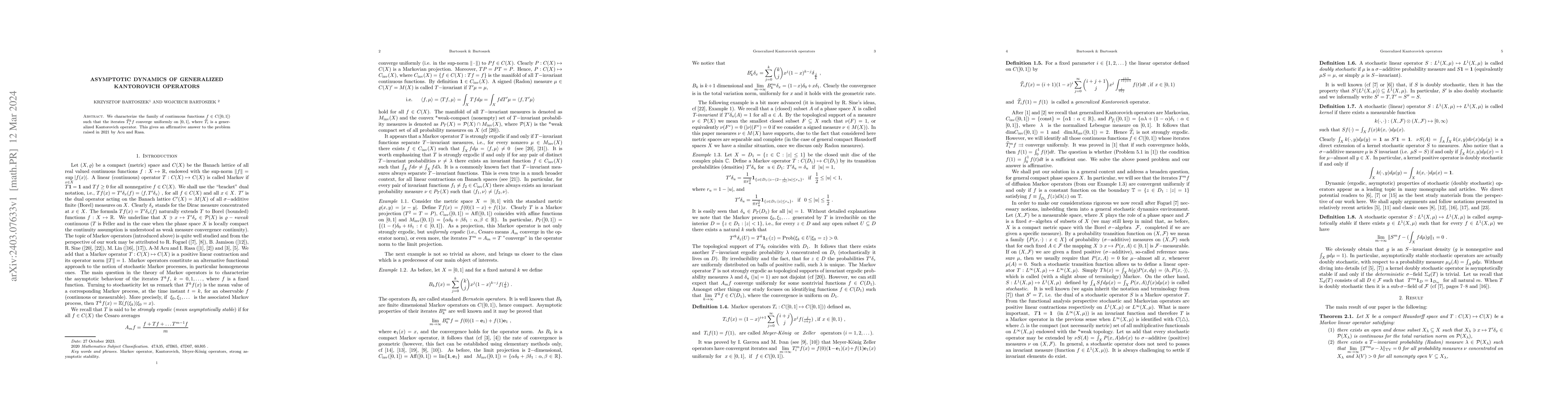 Thumbnail for Asymptotic dynamics of generalized Kantorovich operators