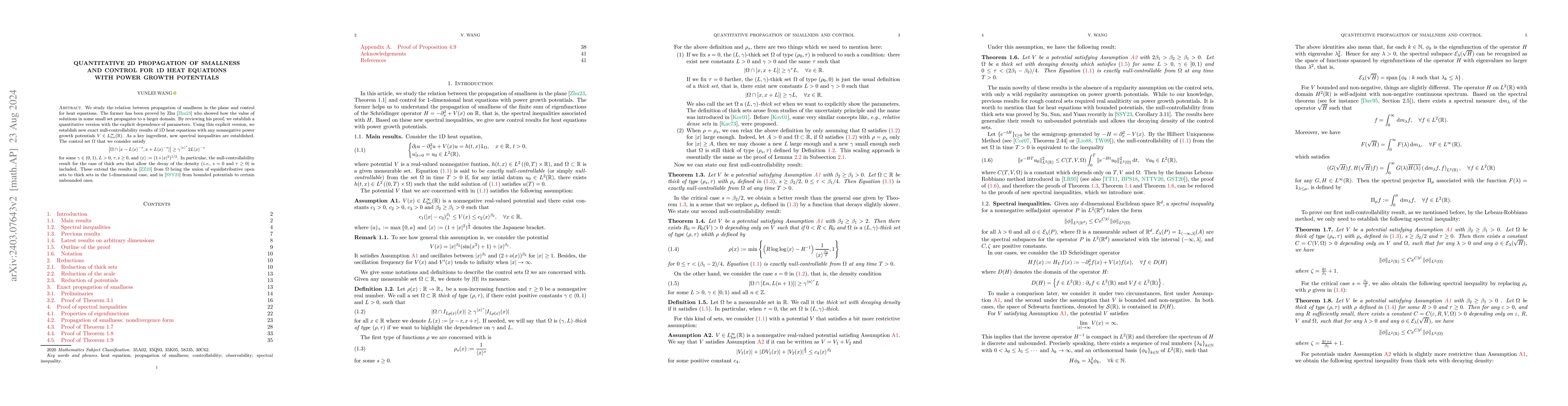 Thumbnail for Quantitative 2D propagation of smallness and control for 1D heat
  equations with power growth potentials