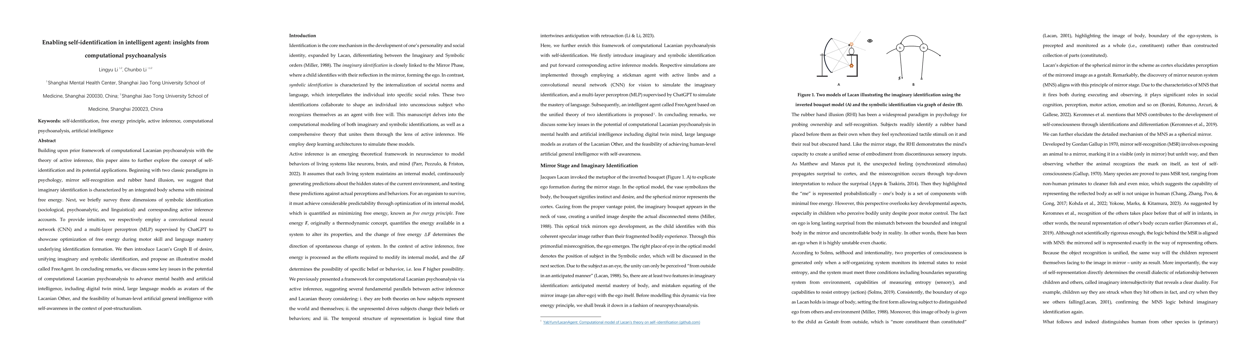 Thumbnail for Enabling self-identification in intelligent agent: insights from
  computational psychoanalysis