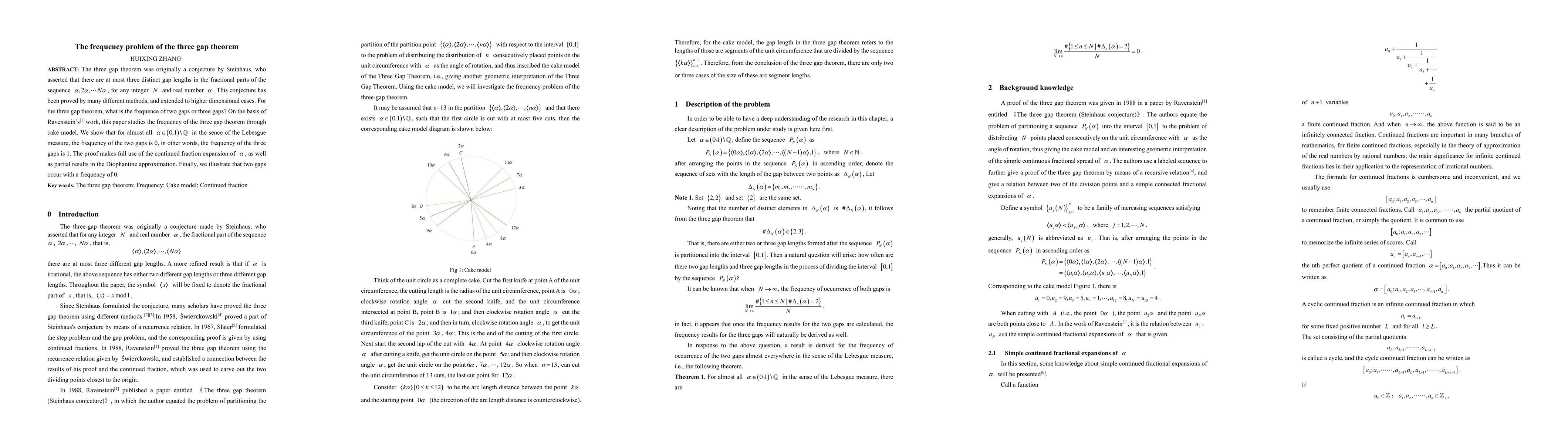 Thumbnail for The frequency problem of the three gap theorem