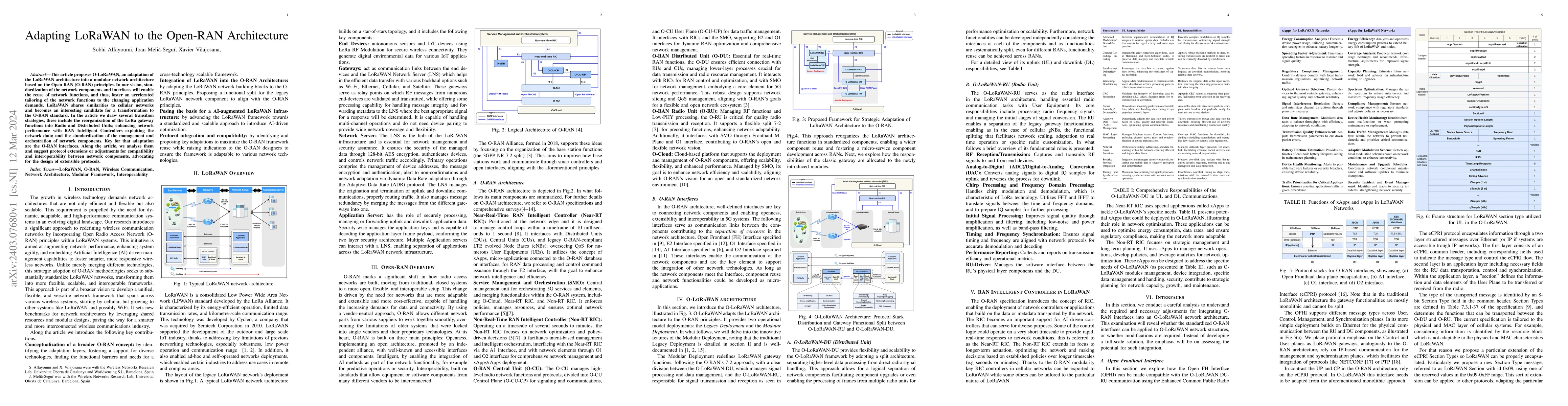 Thumbnail for Adapting LoRaWAN to the Open-RAN Architecture