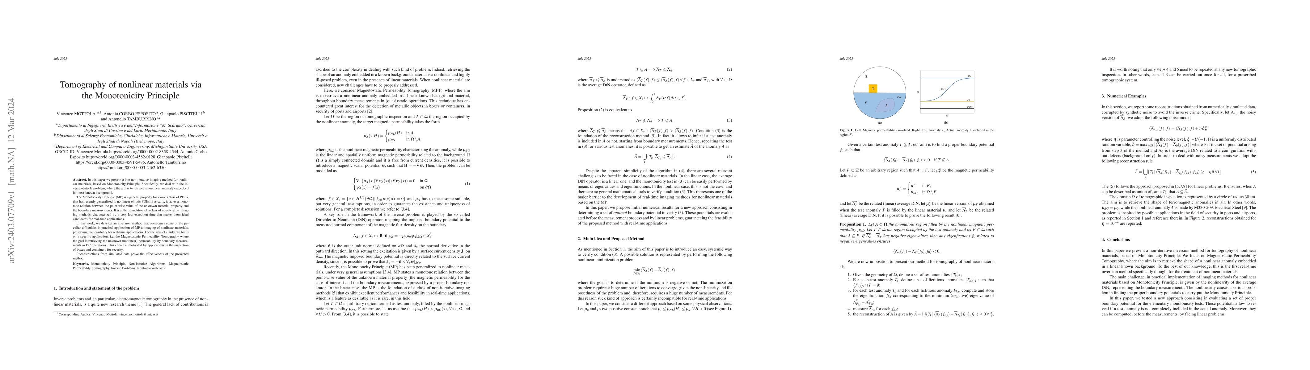 Thumbnail for Tomography of nonlinear materials via the Monotonicity Principle