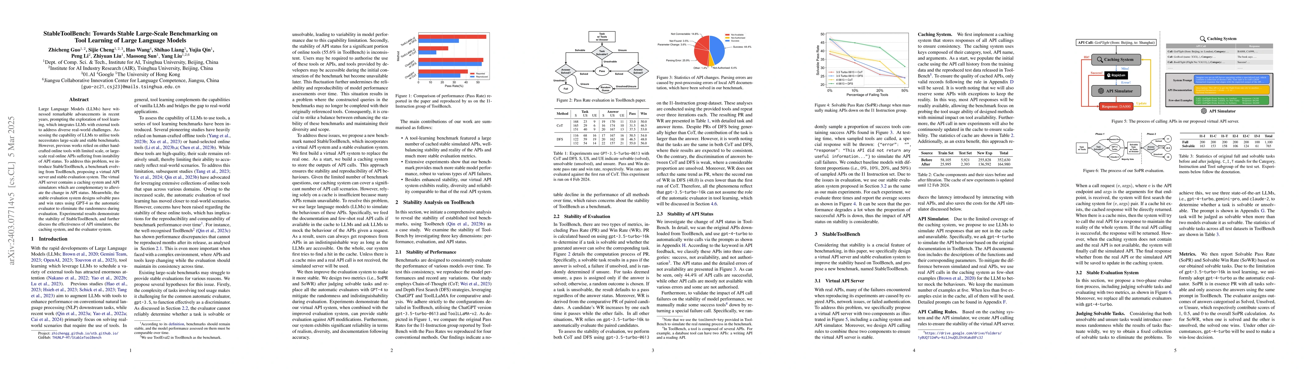 Thumbnail for StableToolBench: Towards Stable Large-Scale Benchmarking on Tool
  Learning of Large Language Models