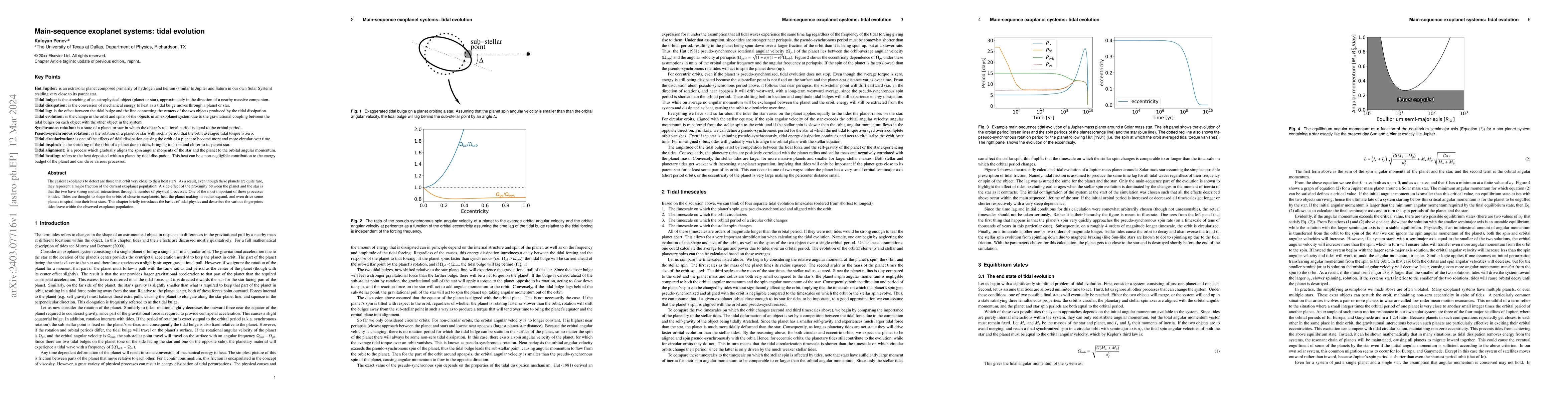 Thumbnail for Main-sequence exoplanet systems: tidal evolution