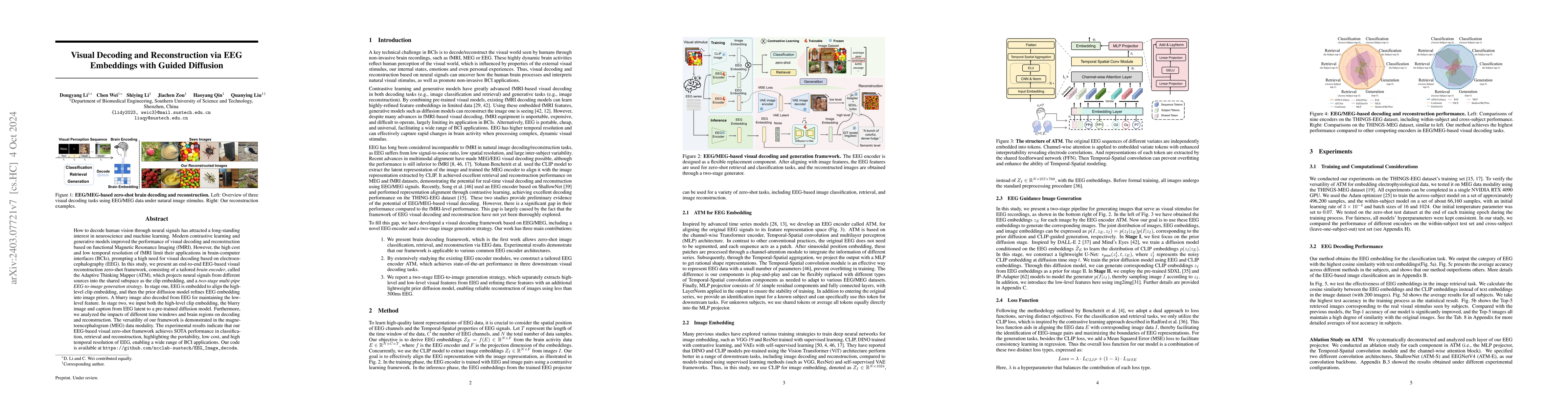 Thumbnail for Visual Decoding and Reconstruction via EEG Embeddings with Guided
  Diffusion