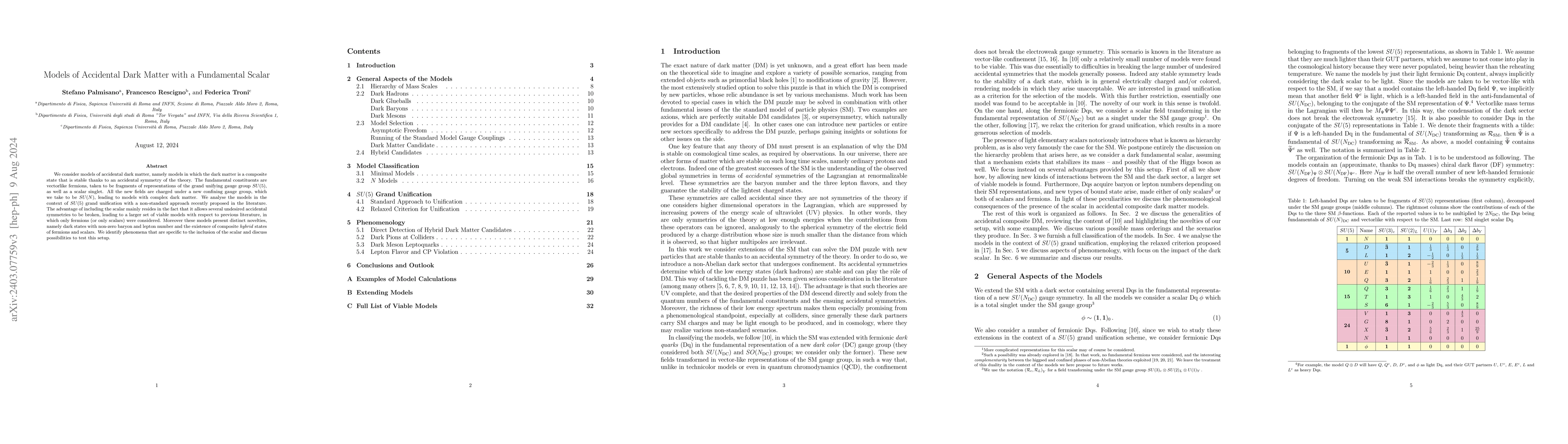 Thumbnail for Models of Accidental Dark Matter with a Fundamental Scalar