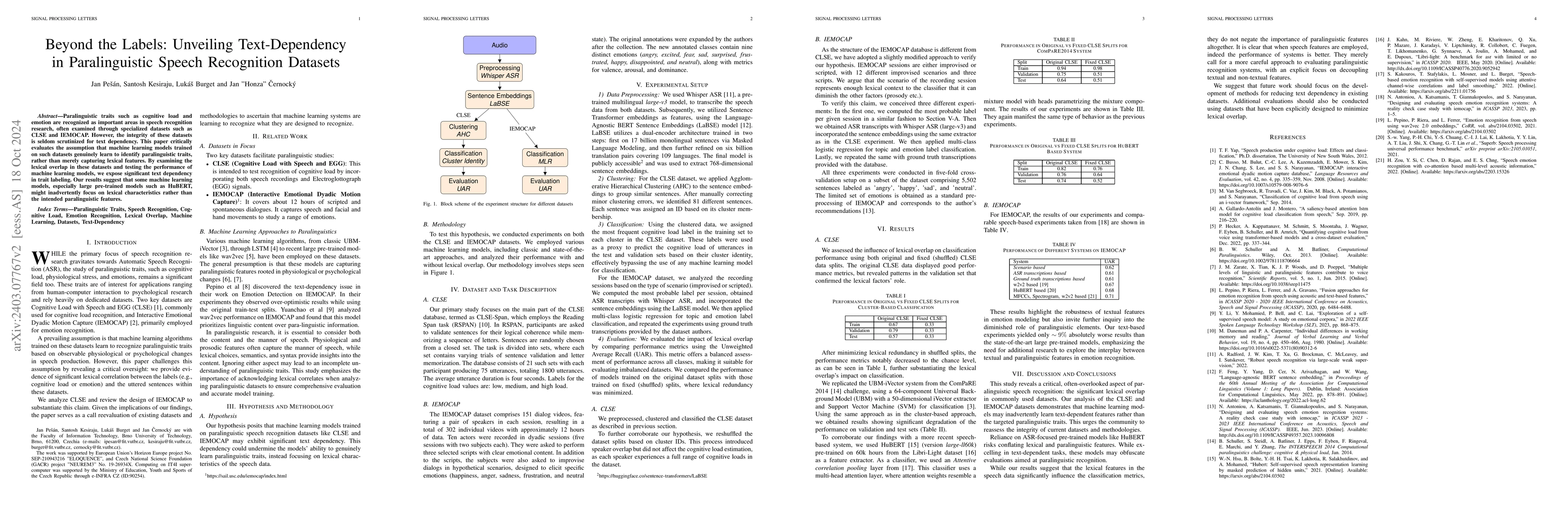Thumbnail for Beyond the Labels: Unveiling Text-Dependency in Paralinguistic Speech
  Recognition Datasets