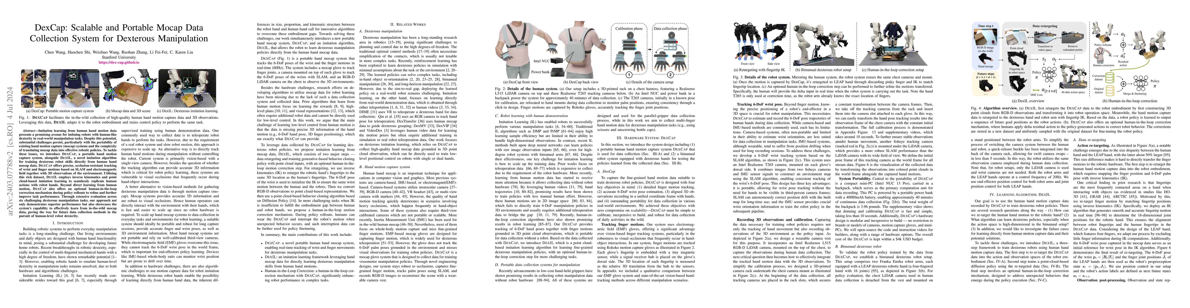Thumbnail for DexCap: Scalable and Portable Mocap Data Collection System for Dexterous
  Manipulation