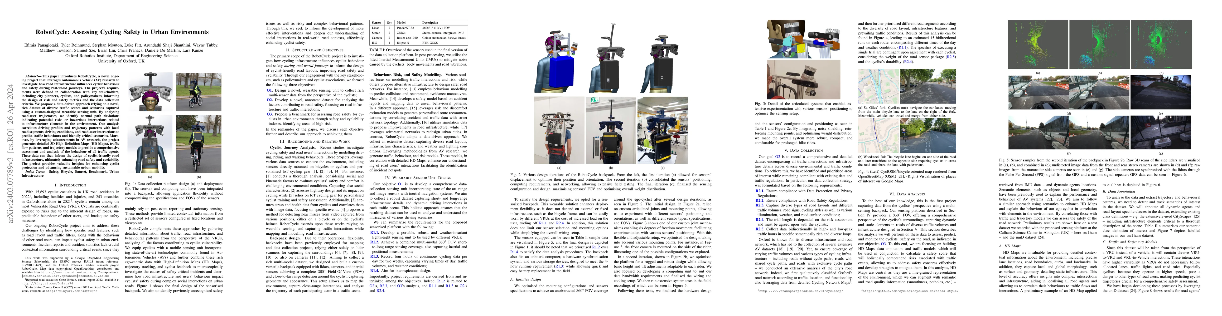 Thumbnail for RobotCycle: Assessing Cycling Safety in Urban Environments