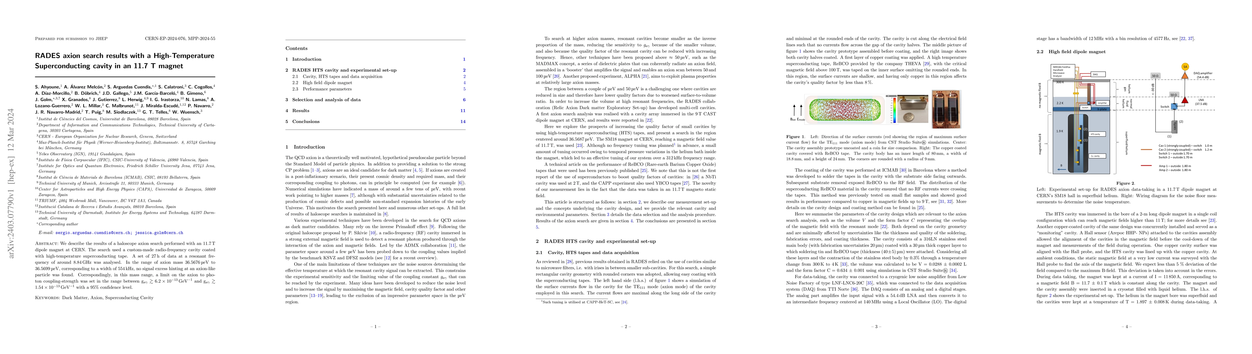 Thumbnail for RADES axion search results with a High-Temperature Superconducting
  cavity in an 11.7 T magnet