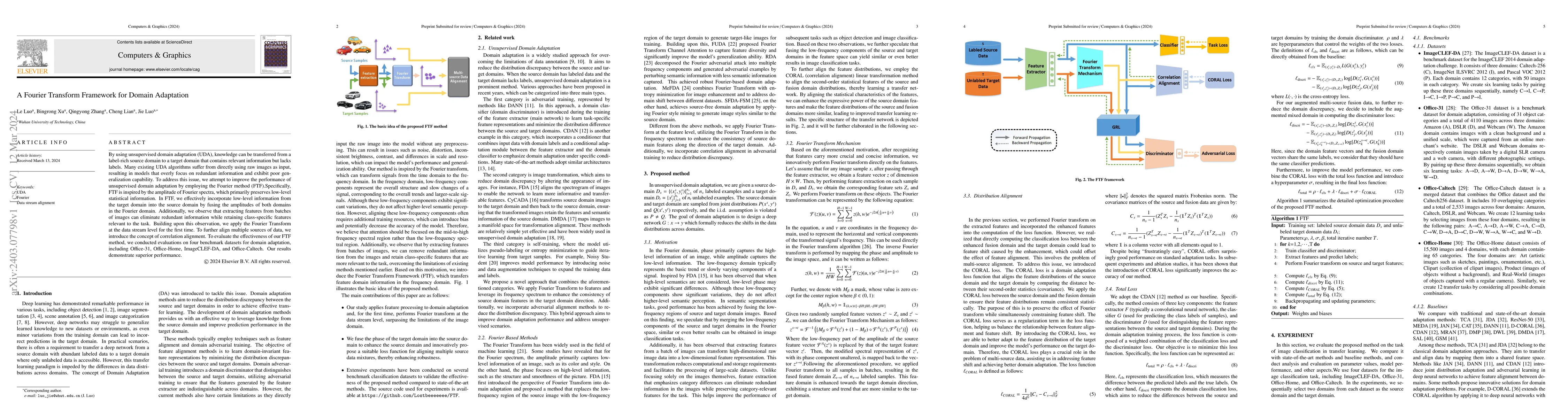 Thumbnail for A Fourier Transform Framework for Domain Adaptation