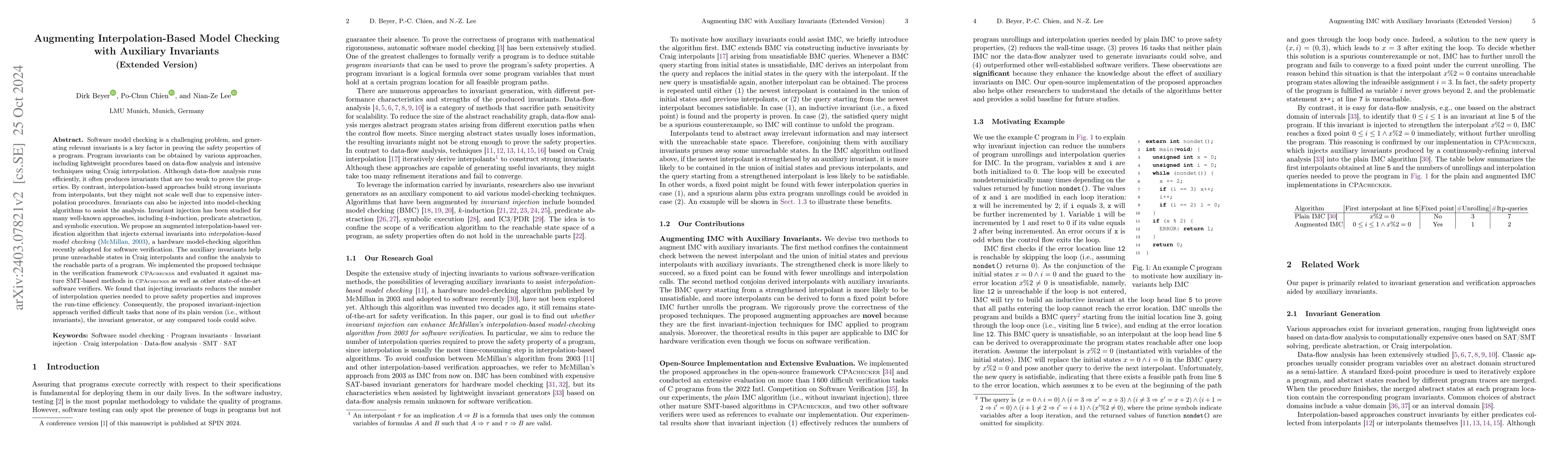 Thumbnail for Augmenting Interpolation-Based Model Checking with Auxiliary Invariants
  (Extended Version)