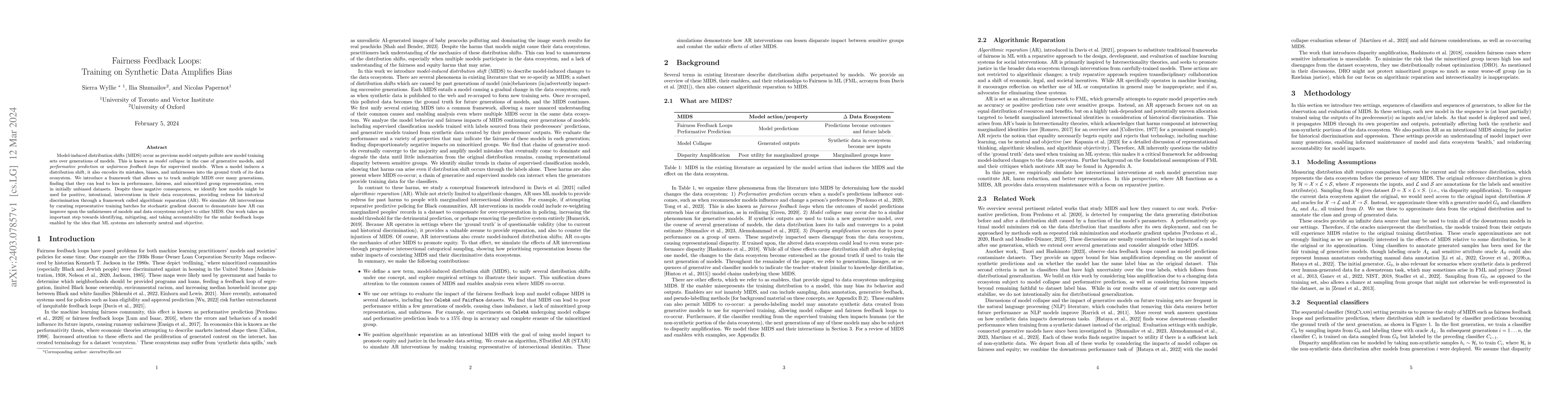Thumbnail for Fairness Feedback Loops: Training on Synthetic Data Amplifies Bias