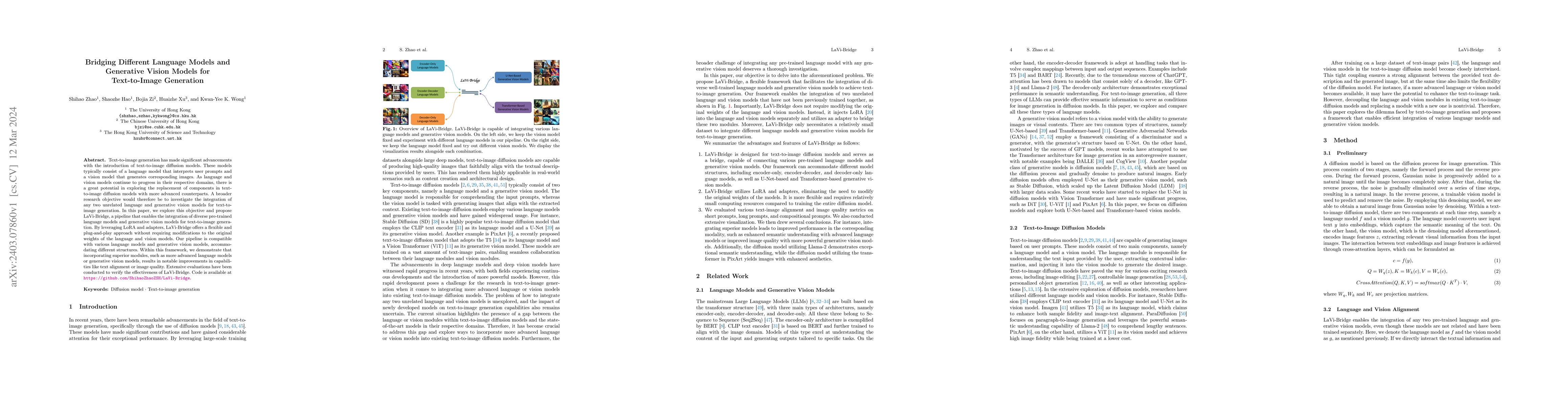 Thumbnail for Bridging Different Language Models and Generative Vision Models for
  Text-to-Image Generation