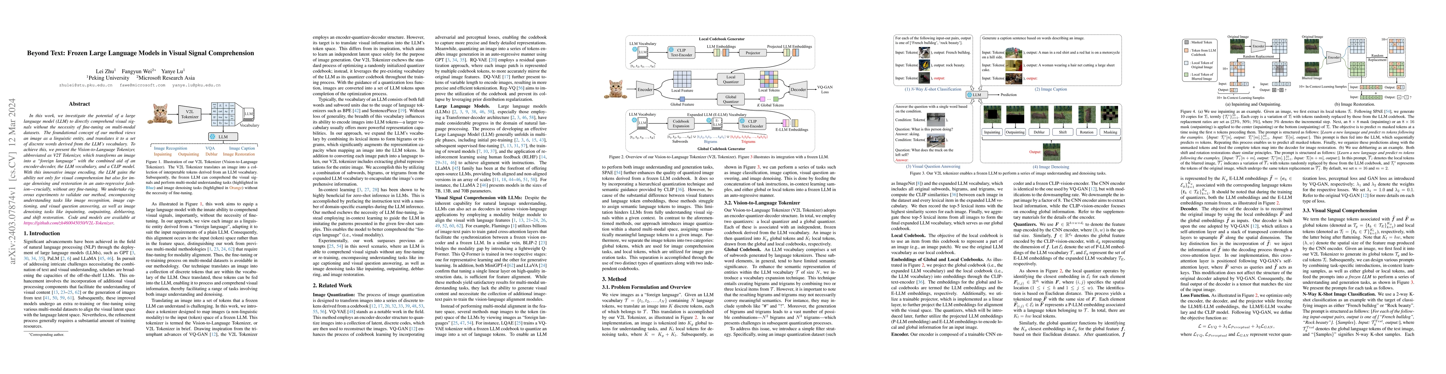 Thumbnail for Beyond Text: Frozen Large Language Models in Visual Signal Comprehension