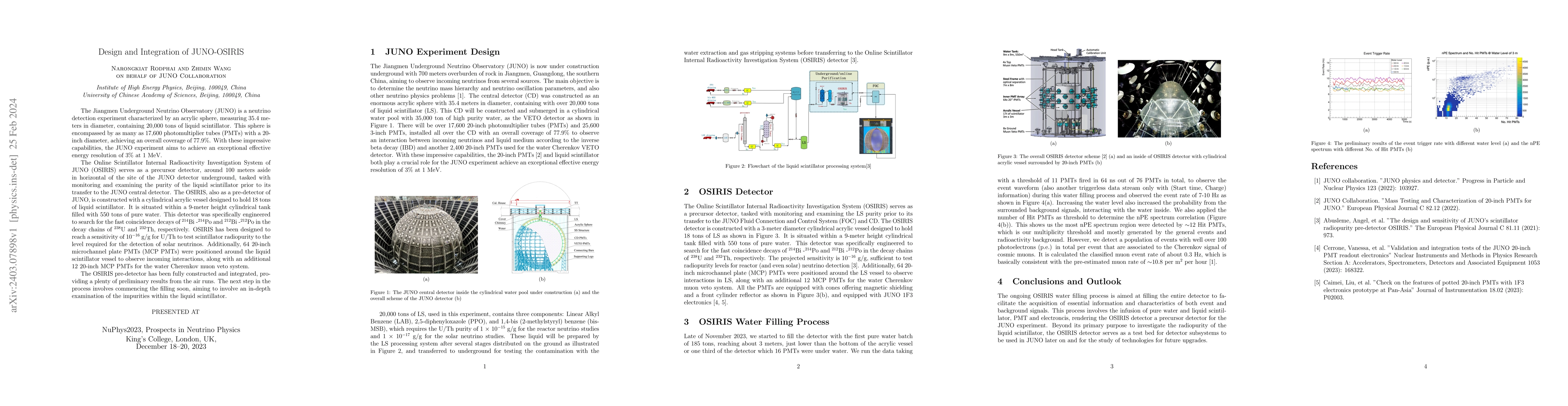 Thumbnail for Design and Integration of JUNO-OSIRIS