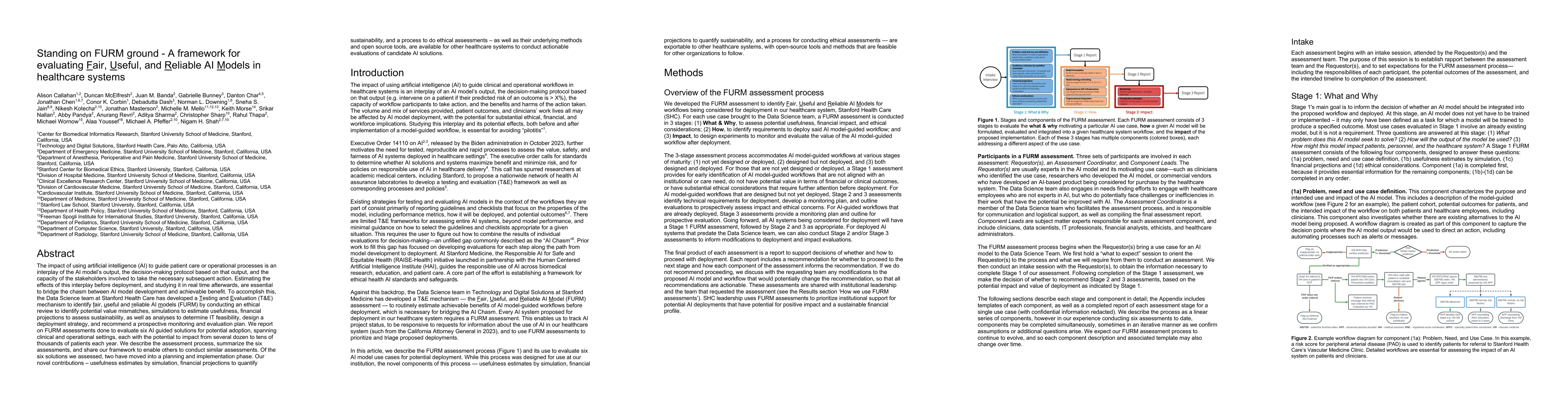 Thumbnail for Standing on FURM ground -- A framework for evaluating Fair, Useful, and
  Reliable AI Models in healthcare systems