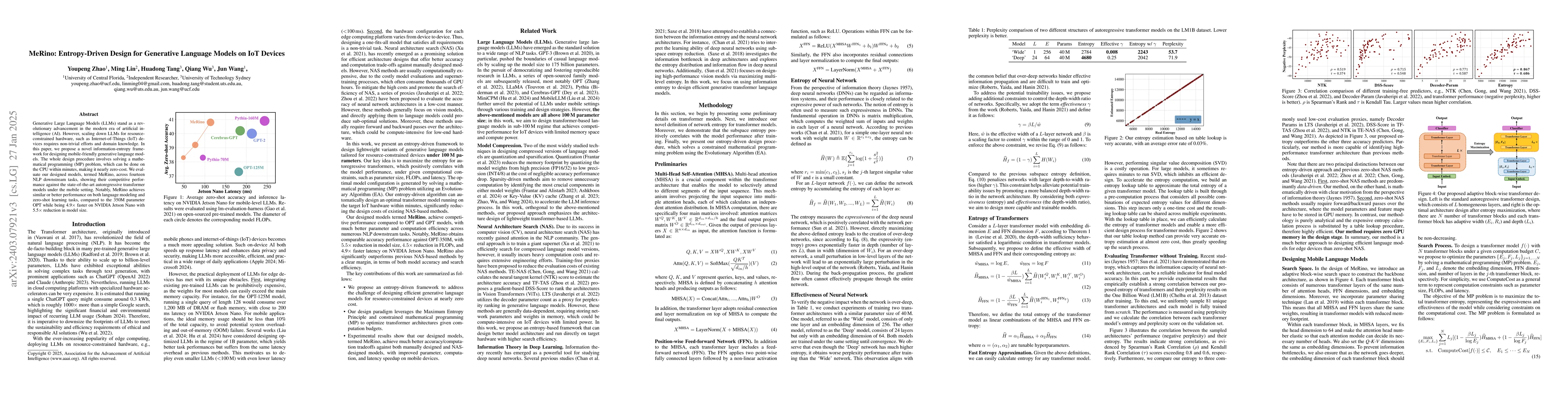 Thumbnail for Merino: Entropy-driven Design for Generative Language Models on IoT
  Devices