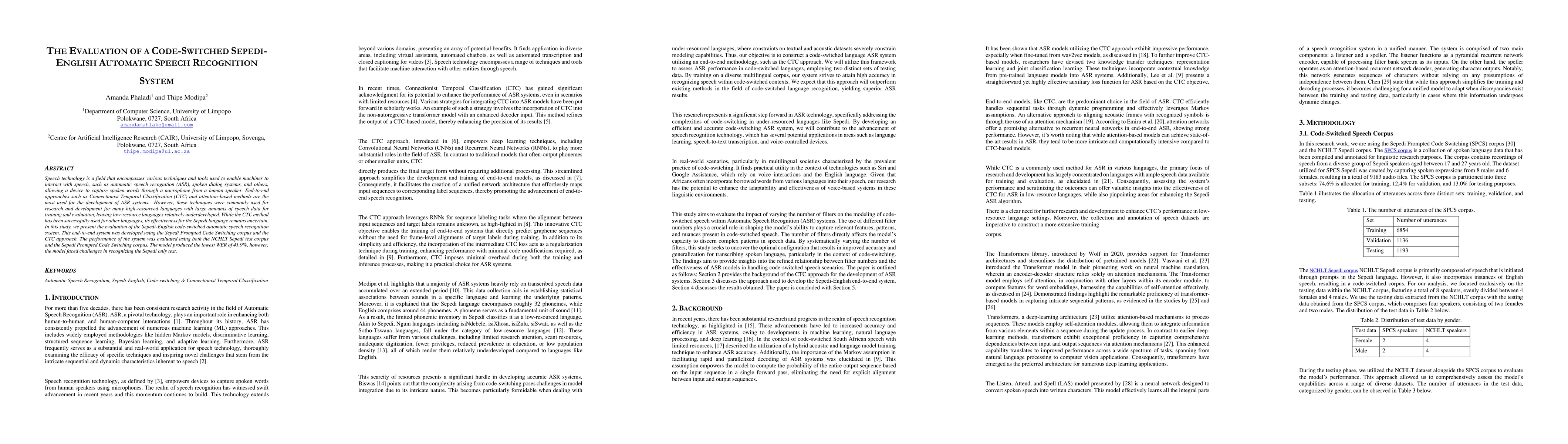Thumbnail for The evaluation of a code-switched Sepedi-English automatic speech
  recognition system